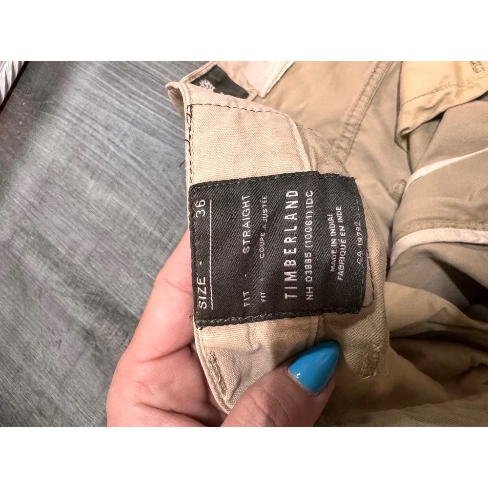 Timberland Earthkeepers Blacksville Mens 36 Straight Fit Khaki Chino Pants Tan